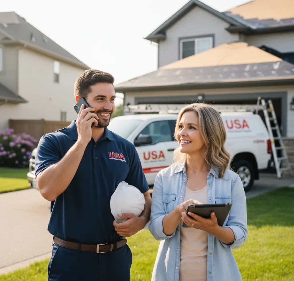USA Roof Repair Experts customer support in Fridley